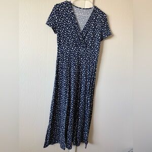 Navy Blue Floral Dress size Small